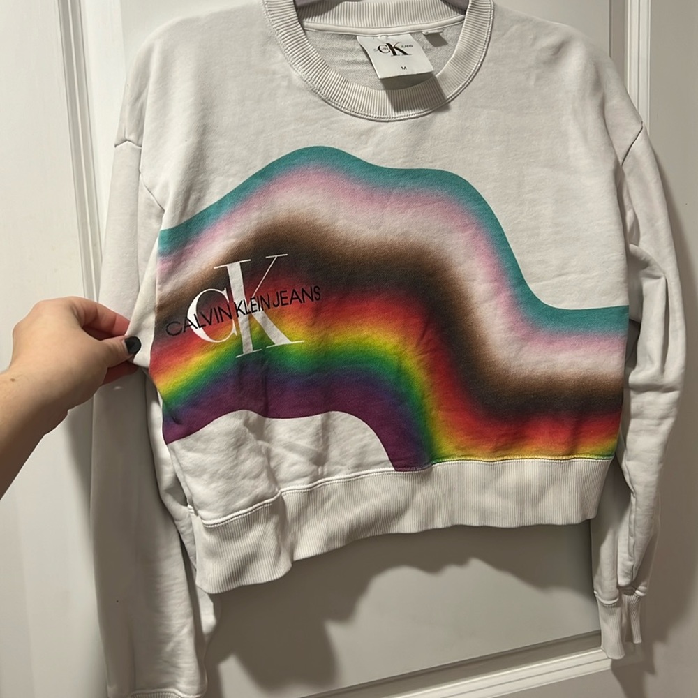 Calvin Klein Pride long sleeve crop top